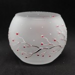 Christmas Easter Salzburg Hand Painted Tea Light Holder - Cardinal - TEMPORARILY OUT OF STOCK